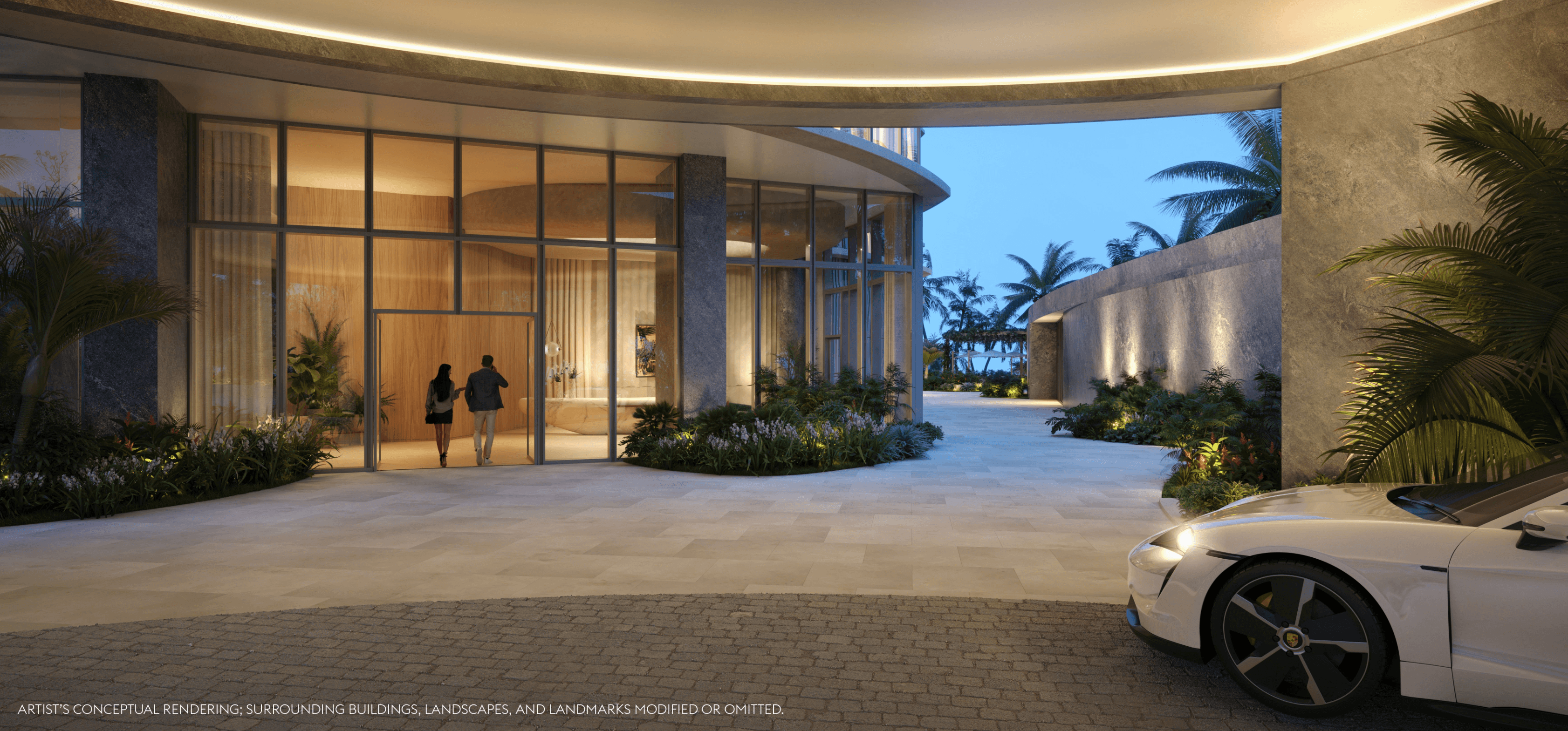 Luxury lobby entrance